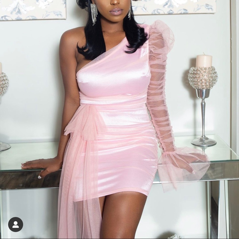 Pink party dress